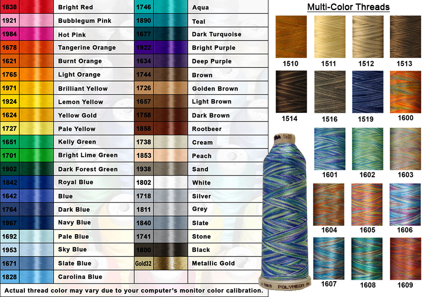 Brother Machine Embroidery Thread Color Chart At Oliver Lake Blog